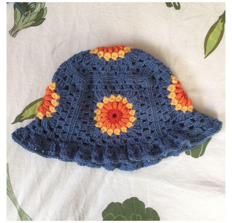 crochet bucket hat granny square pattern